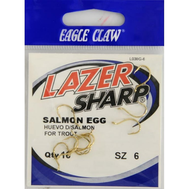 Eagle Claw Lazer Sharp L194G Salmon Steelhead Fishing Hooks Black Choose  Size