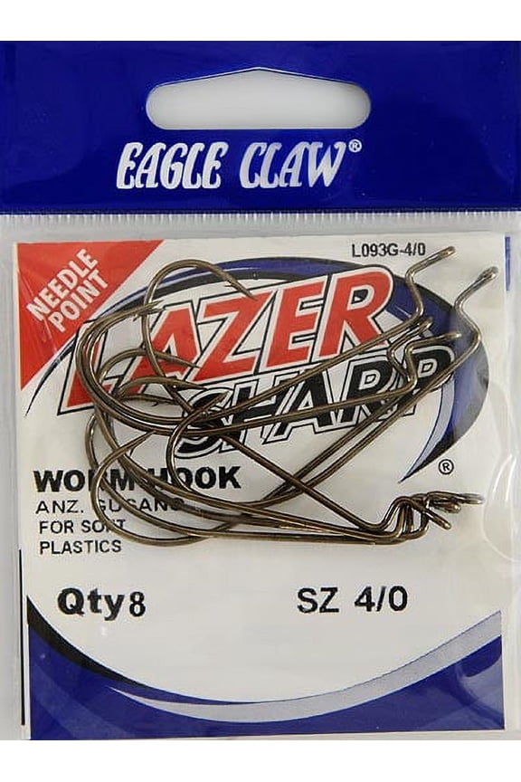 Lazer Sharp L093GH-4/0 Worm Sproat Hook, Size 4/0