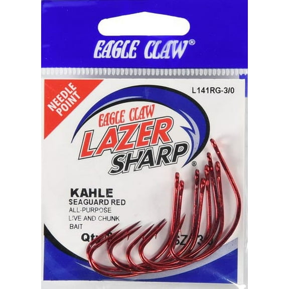 Lazer Sharp L141RGH-3/0 Kahle Offset Hook, Size 3/0