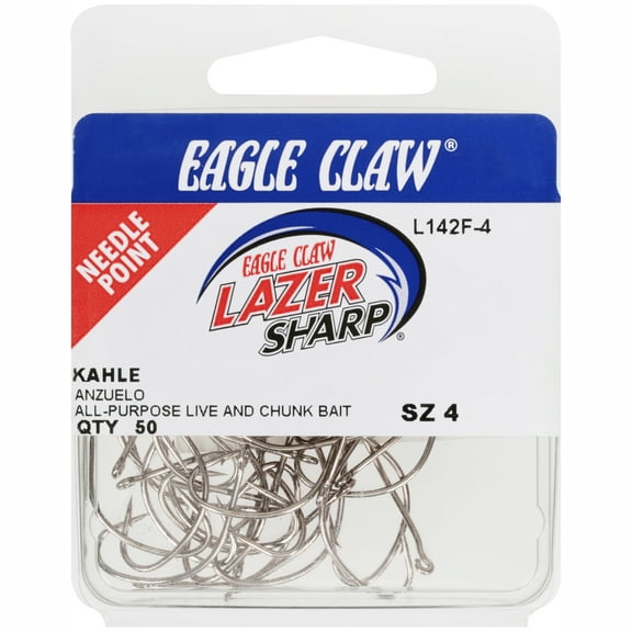 Lazer Sharp L142FH-4 Kahle Hook 50 Pack, Size 4