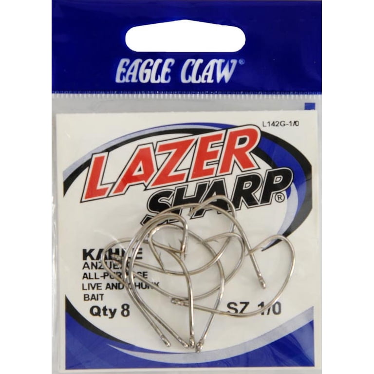 Lazer Sharp L142GH-1/0 Kahle Offset Hook, Nickel, Size 1/0