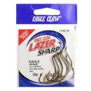Lazer Sharp L144GH-1/0 Kahle Bronze Size 1/0 Fishhooks 8 Pack