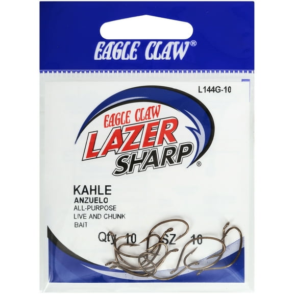 Lazer Sharp L144GH-10 Kahle Hook, Bronze, Size 10