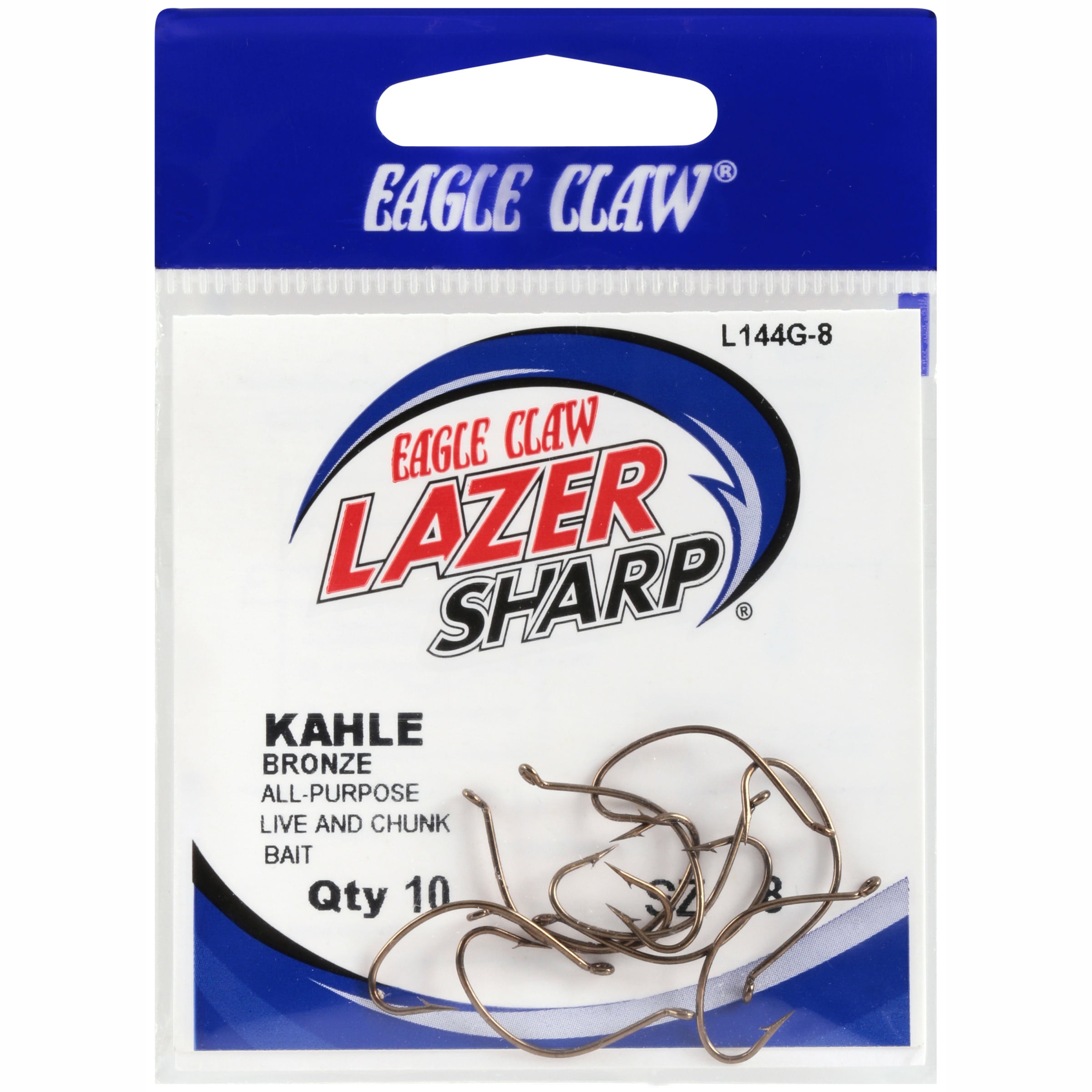 Lazer Sharp L144GH-8 Baitholder Hook, Bronze, Size 8