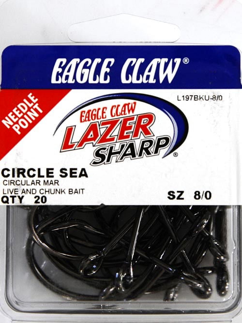 Eagle Claw L197 Circle Fishing Hooks Sizes 2/0 - 7/0 - Barlow's Tackle