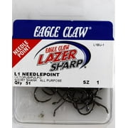 Lazer Sharp L1BUH-1 Octopus Hook, Black, Size 1