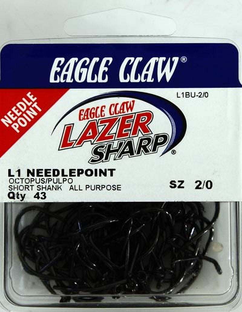 Lazer Sharp L1BUH-2/0 Octopus Hook, Black, Size 2/0