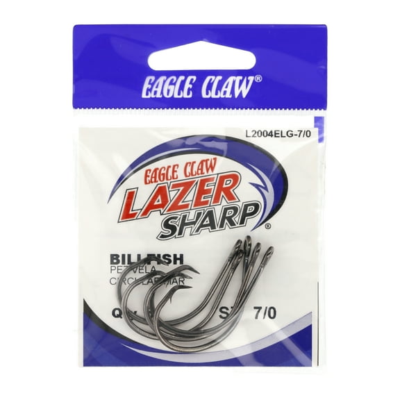 Lazer Sharp L2004ELGH7/0 Light Wire Hook, Black, Size 7/0