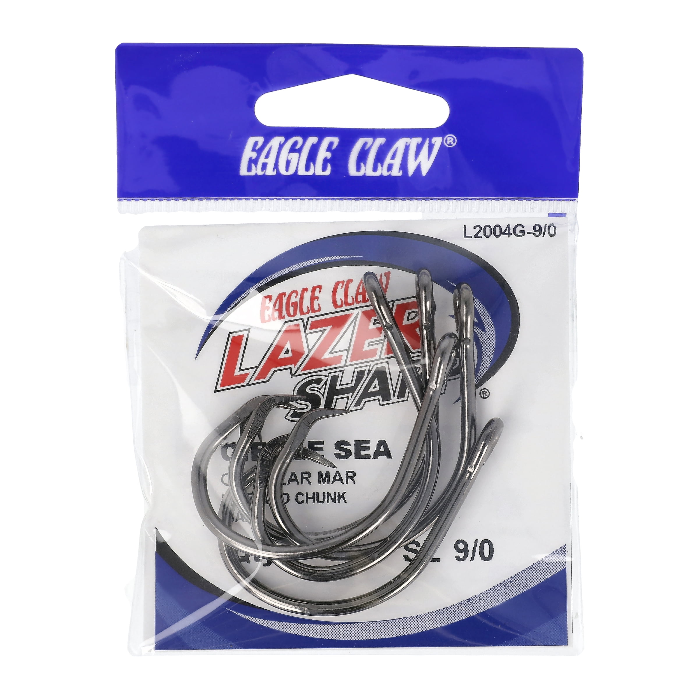 Lazer Sharp L2004GH-9/0 Circle Hook, Black, Size 9/0, 5-Pack