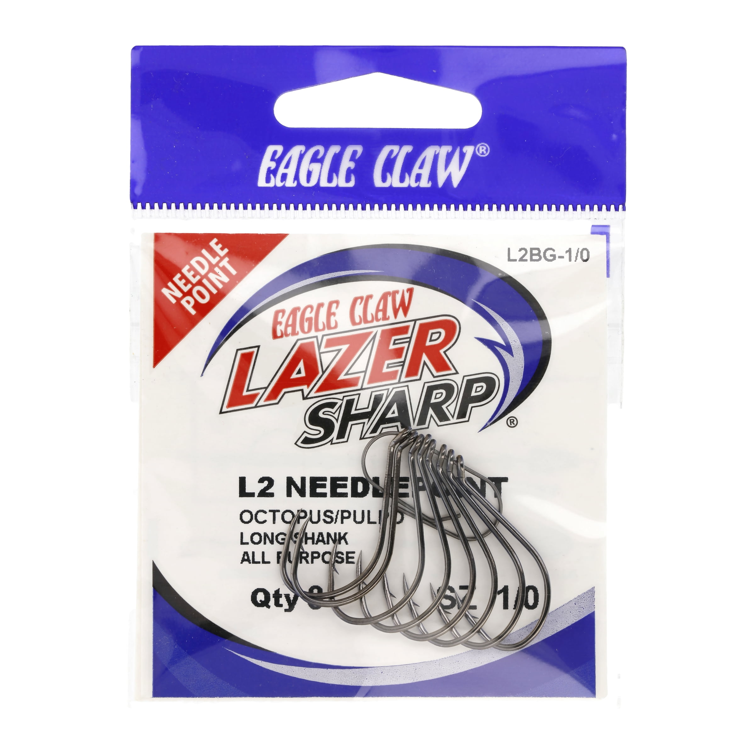 Eagle Claw Lazer Sharp Octopus Hooks Metallic Red (L2RUH)