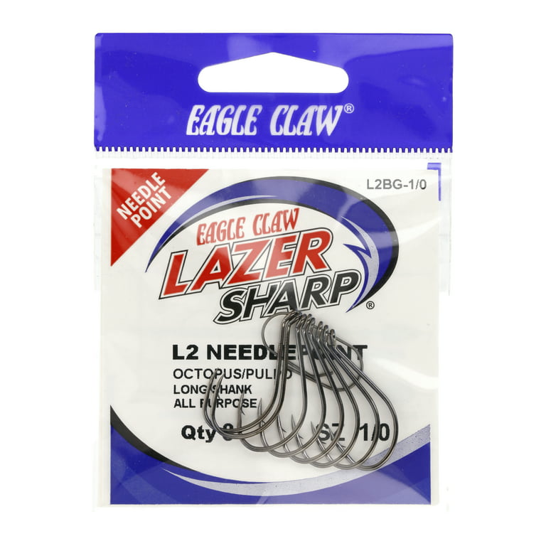 Eagle Claw Lazer Octopus Hook - Platinum Black 1/0