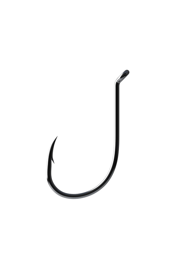 Needlepoint L2 Octopus Hook, #4, Black, 10-Pack