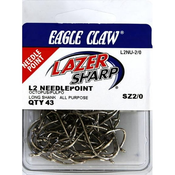 Lazer Sharp L2NUH-2/0 Octopus Hook, Nickel, Size 2/0