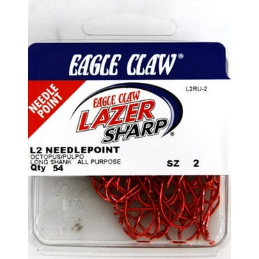 Lazer Sharp L2BGH-3/0 Lazer Octopus Long Shank Offset up Eye, Size 3/0 ...
