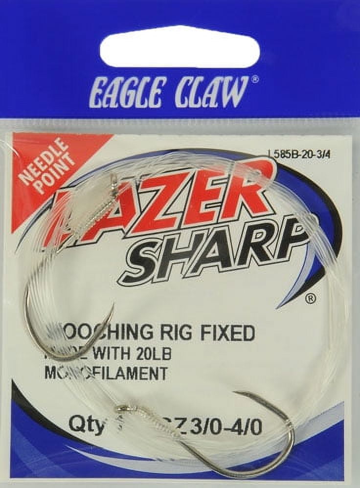 Lazer Sharp L585B-20-3/4 Terminal Tackle,Fish Hooks,Barbless Mooching Rig