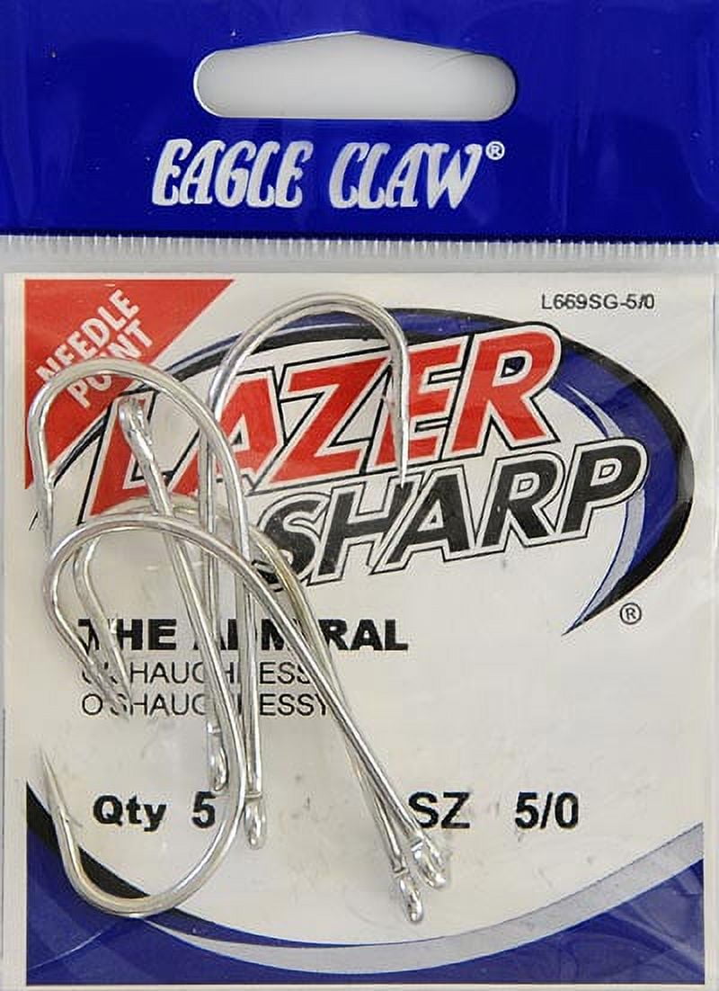 Lazer Sharp L669SGH-5/0 O'Shaughnessy Ringed Eye Sea Guard, Size 5/0 Hook.