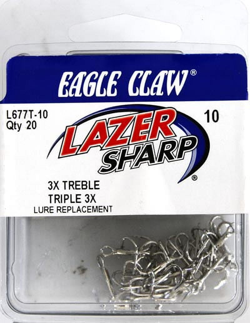 Lazer Sharp L677TH-10 3x Treble Hook, Sea Guard, Size 10 - Walmart.com
