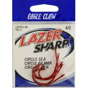 Lazer Sharp L8197GH-4/0 Circle Offset Hook, Sea Guard Red, Size 4/0