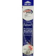 Eagle Claw Lazer Sharp Snelled Octopus Hook, Nickel, Size 1/0, 6 Pack