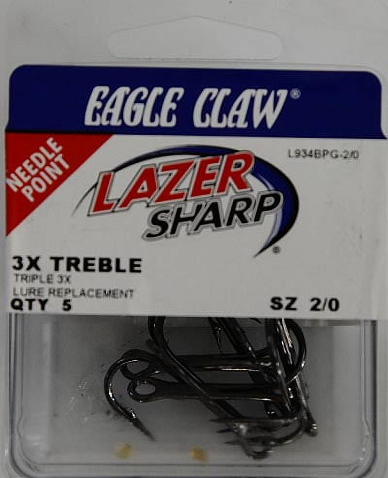 eagle claw lazer sharp platinum black treble fish hooks Stinger Snell Hook Eagle Claw Lazer Sharp Octopus Hook Eagle Claw Lazer Sharp L2004