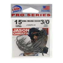 Lazer Sharp LPS092PG-3/0 Pro Series Light Wire Ewg Worm, Size 3/0 Hook