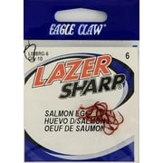 Lazer Sharp Salmon Egg Up Eye 1-Slice Hook, Red
