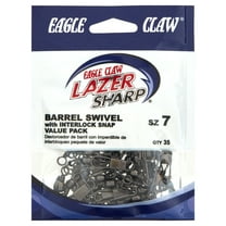 Lazer Sharp SlbIBKXL-7 Barrel Swivel with Interlock Snap, Size 7