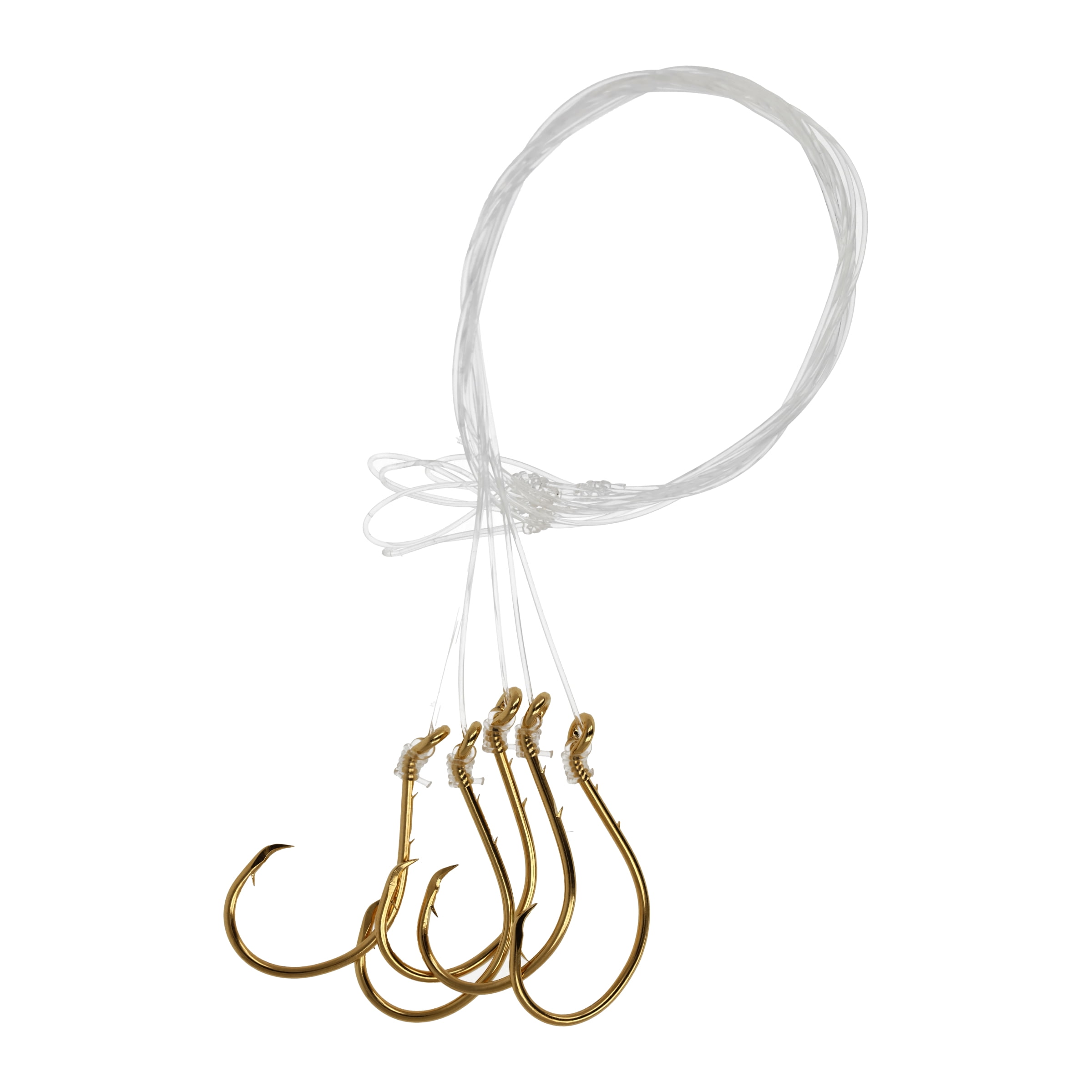 Lazer Sharp Snelled Non-Offset Baitholder Circle Hook - Black - 36" Mono Leader - Size 4/0