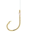 thumbnail interactive-video image 1 of Lazer Sharp Snelled Non-Offset Baitholder Circle Hook - Gold - 18 In. Mono Leader - Size 5/0, 1 of 3