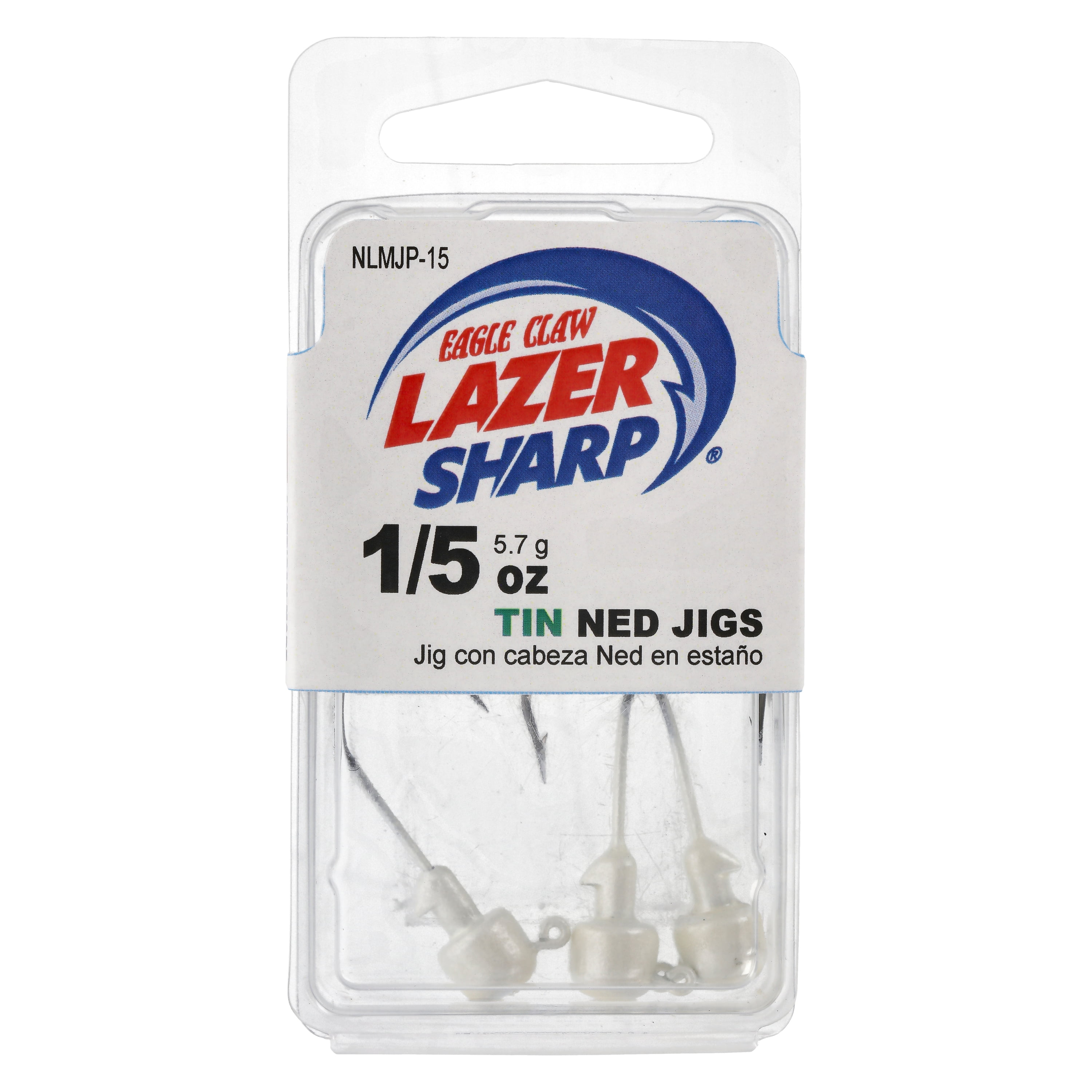 Lazer Sharp Tin Ned Jig Head - 3 pack - Hook size 2/0 - 1/5 oz - Pearl