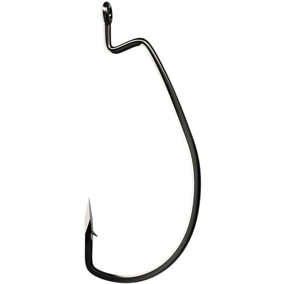 Eagle Claw Trokar EWG Worm Hook #2/0 Platinum Black 6PK