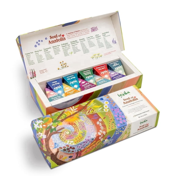 LAZKA Soul of Anatolia Green Tea Sachets Variety Pack, 10 Count