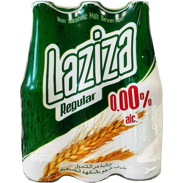 Laziza Regular Non Alcoholic Malt Beverage, Product of Lebanon, 24-Pack 8.45 fl. oz. (330ml) Bottles