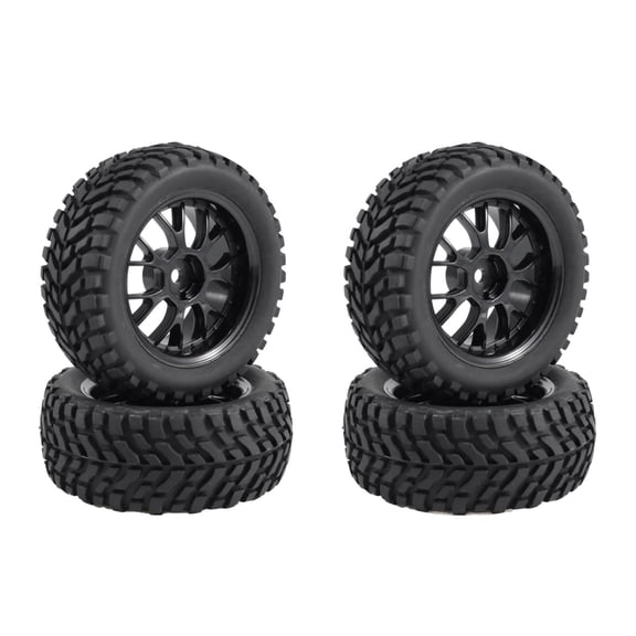Lazsy 1/10 RC Tires Replacements Shock Absorbing Parts Wear Resistant High Performance Multi spoke wheels