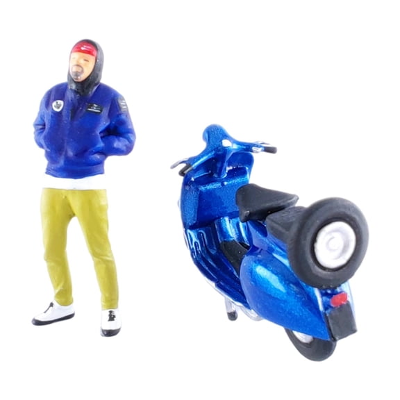 Lazsy 1/64 Figures Character Model Toy Diorama Scenery Layout Architecture Model Micro RM blue