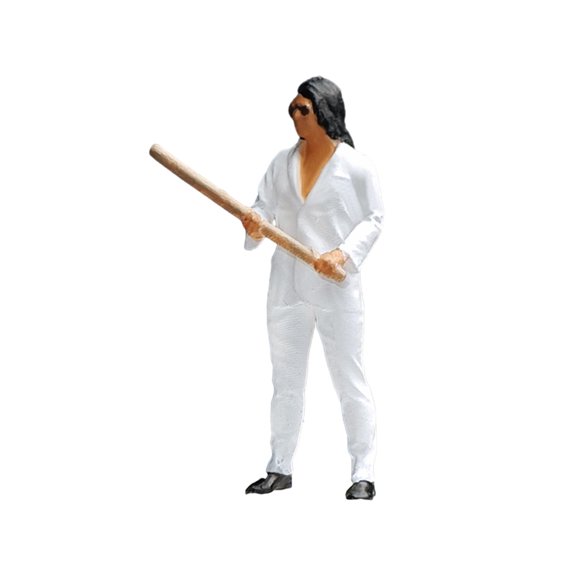 Lazsy 1/64 Figures in White Clothes Character Doll Tiny People for Diorama Model Train Style C