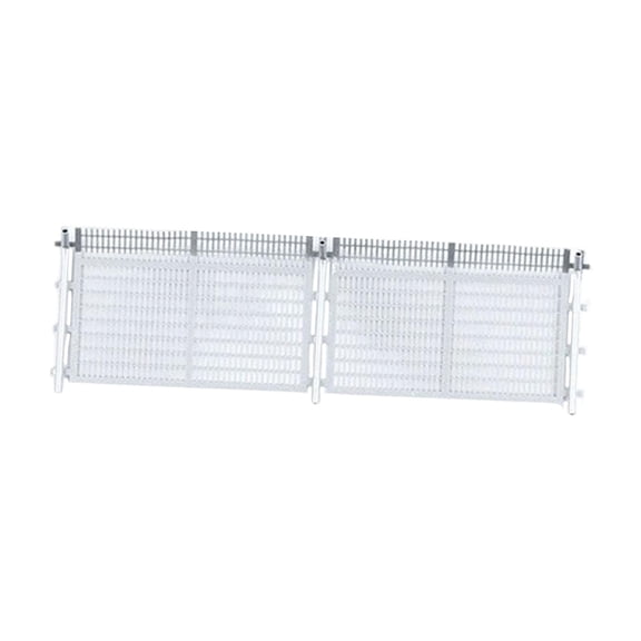 Lazsy 1 64 Model Rail Fences Sand Table Scenery Fence Barriers Net for Miniature House silver 2 grids