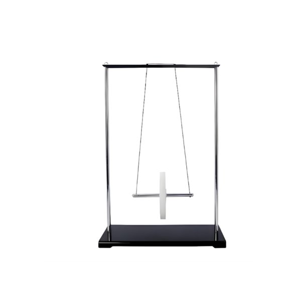 Lazsy 1 Pack Maxwells Wheel Metal Pendulum Demonstration Device with Heavy Duty Crossbeam and Weighted Disc for Physics Classroom Mechanics Lessons