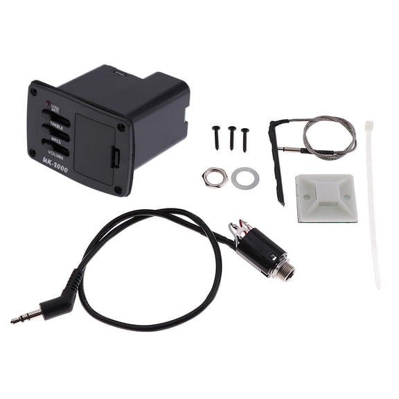 Lazsy 1 Set Ukulele Piezo Pickup Equalizer Amplifier DIY Ukulele Accessory UK-2000