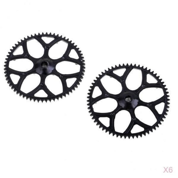 Lazsy 12 Pcs RC Helicopter Heli Main Drive Gear Set for WLtoys V988 V966.014 Black