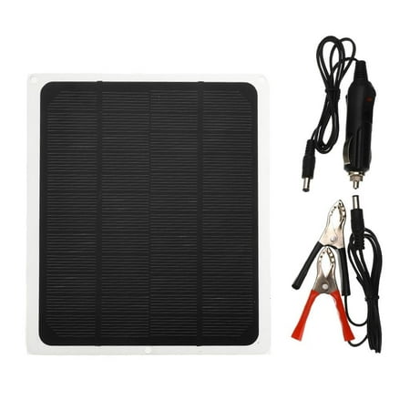 Lazsy 12V 20W Solar Panel Battery Charger with Lighter Plug for Automobiles,truck, Caravans, Tractors, Boats, Motorcycles, Travelling, Camping, Rv
