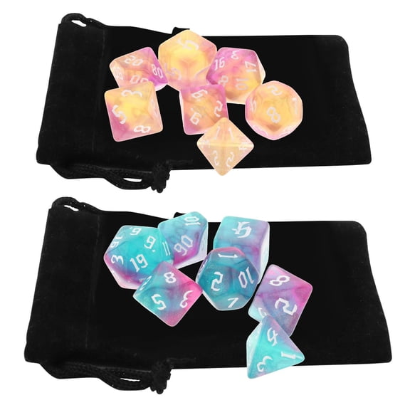 Lazsy 14pcs Polyhedral Dicess Set D4-D20 Party Toys for DND RPG Table Games