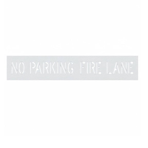 Lazsy 2 Pack Restricted Access Area Stencil Fire Lane Marking Template Bendable Silicone Large Size for Emergency Zones Private Lots Concrete