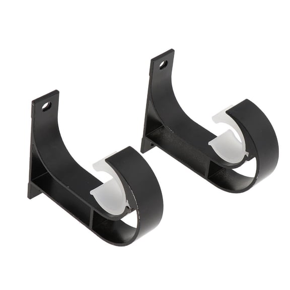 Lazsy 2 Pcs Curtain Rod Holders Set, Curtain Rod Brackets, Tap Right Into Window Frame