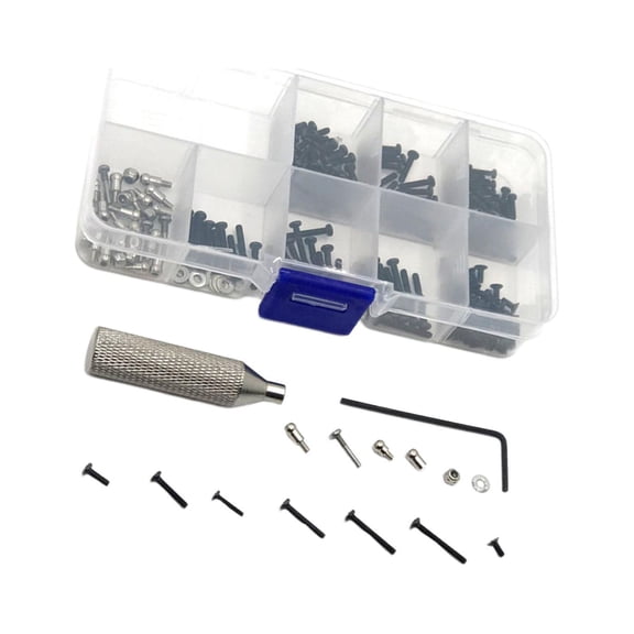 Lazsy 257 Pieces RC Screw Kit with Wrench Assortment Set Hardware Fasteners for Wltoys