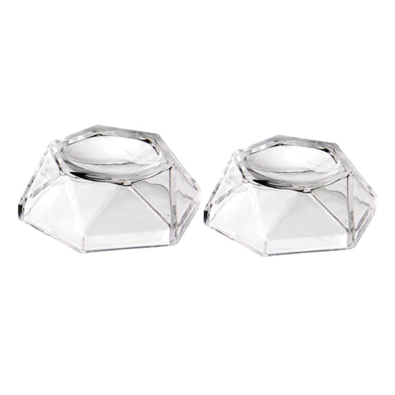 Lazsy 2pcs Acrylic Clear Display Stand Holder Crystal Ball Quartz Marbles Pedestal