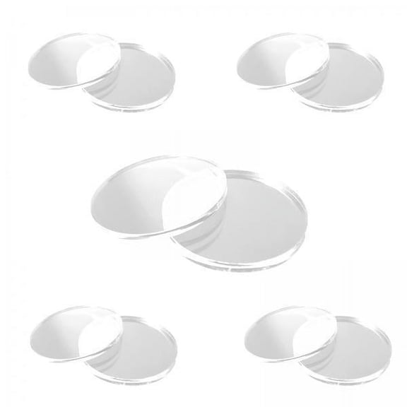 Lazsy 2x 10 Pieces Round Display Stand Action Figures Display Stand Miniature Base Acrylic Plate Disc Hand Lightweight Portable Stable Support