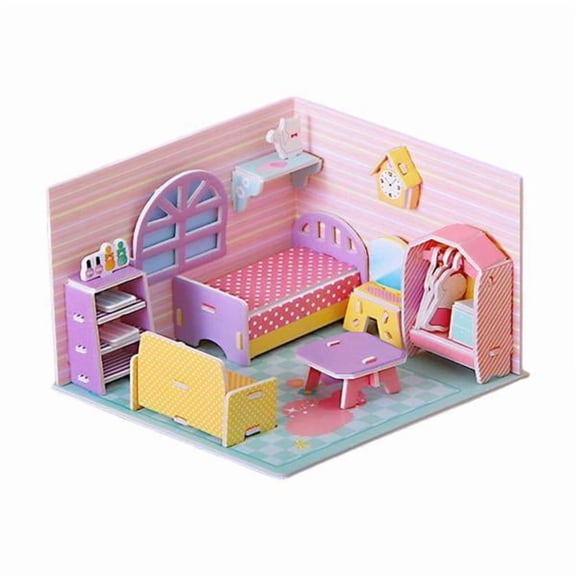 Lazsy 2xDIY Toy Model Building , Paper And Foam Board for Kids 4 Pcs