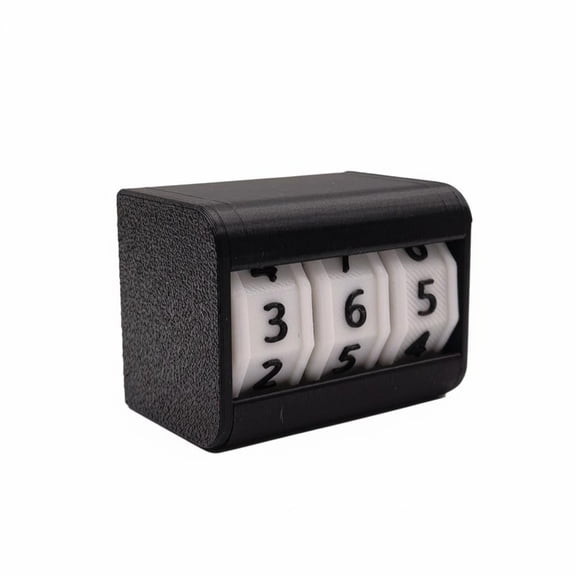Lazsy 3 Digit Number Counter Calendar Desktop Timekeeper Reminder Rotating Drums Life Counter Health Goal Setting Timer Front Display Window Number Drum Timer, Black