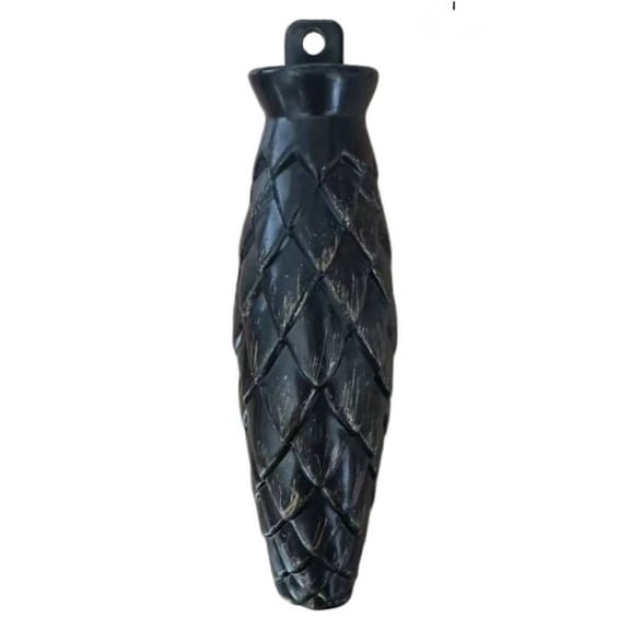 Lazsy 3 Pack Pinecone Cuckoo Clock Accessory Weights Black Gold Finish 4.72 Inch Plastic Dangling Decor for Home Cabin Holiday Display